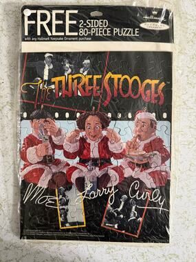 Vintage 1999 Hallmark Keepsake The Three Stooges 80 Piece Puzzle Sealed Promo